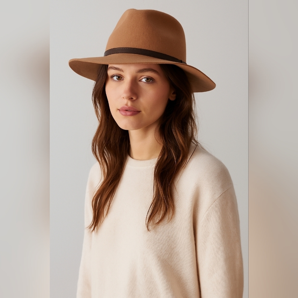 Ecote Tan Fedora with Brown Band